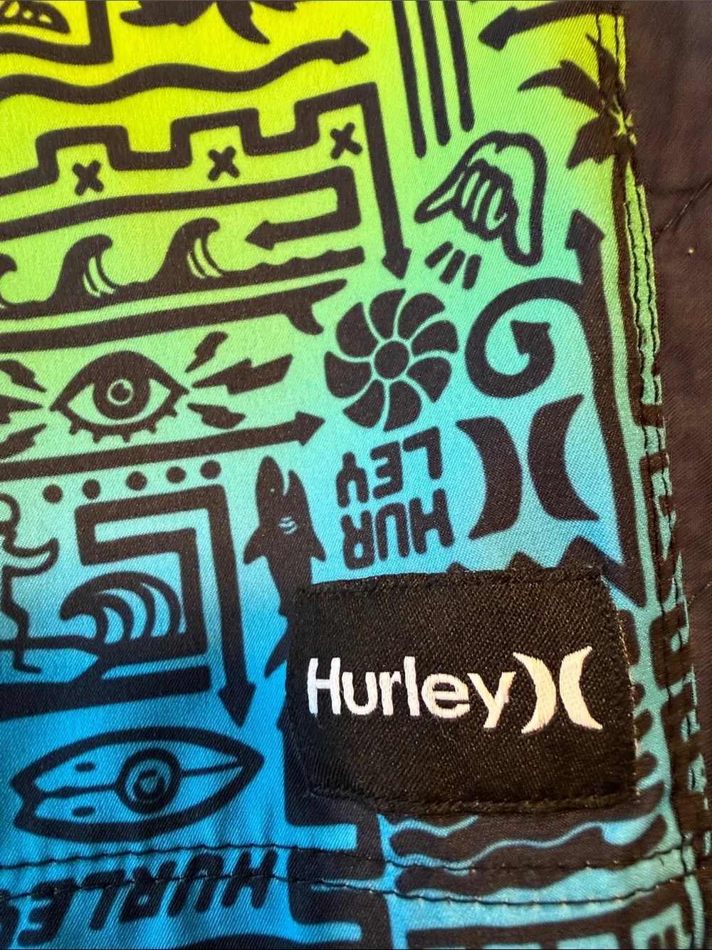 Hurley Boy’s Rainbow Gradient Print Swim Shorts